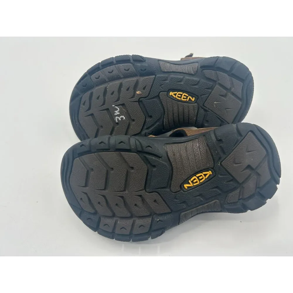 KEEN Newport H2 Sandals Kids Toddler Size 10 Brown Leather Waterproof Shoes